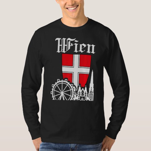 Wenen Skyline Austria Ferris Wheel Prater Stephan T-shirt (Voorkant)