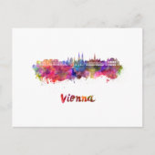 Wenen skyline in waterverf briefkaart (Voorkant)