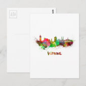 Wenen skyline in waterverf briefkaart (Voorkant / Achterkant)