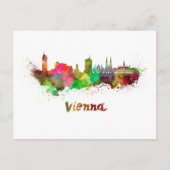Wenen skyline in waterverf briefkaart (Voorkant)