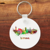 Wenen skyline in waterverf sleutelhanger (Voorkant)