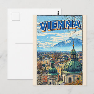 Wenen stad Oostenrijk vintage geschenken  Briefkaart