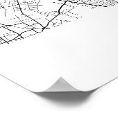 Wenen - Stadskaart voor Europa van het zwart-wit Poster (Hoek)