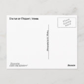 Wenen standbeeld (Mozart) Briefkaart (Achterkant)