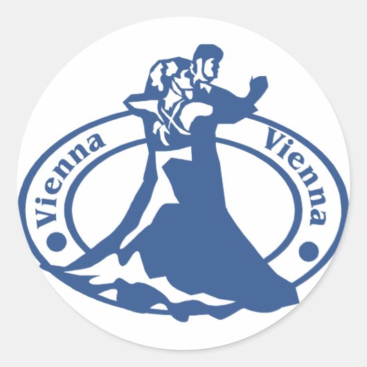 Wenen Stempel Ronde Sticker (Voorkant)