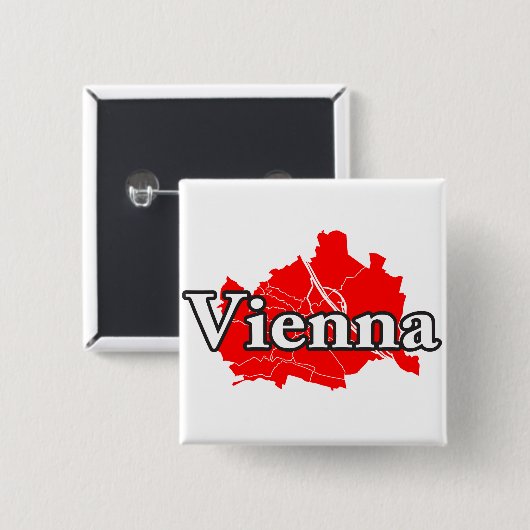 Wenen Vierkante Button 5,1 Cm (Voorkant /achterkant)
