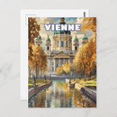 Wenen, waar koffie kunst is, passie briefkaart (Voorkant / Achterkant)