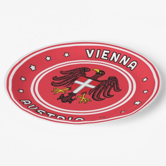 Wenen wapenstilstand, Oostenrijk Papieren Bordje (Gekanteld)
