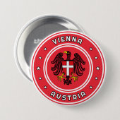Wenen wapenstilstand, Oostenrijk Ronde Button 7,6 Cm (Voorkant /achterkant)