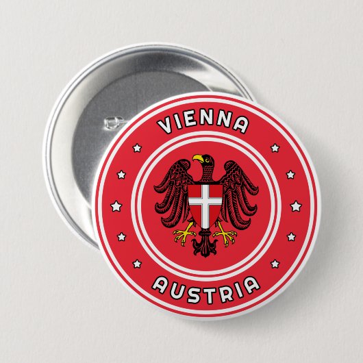 Wenen wapenstilstand, Oostenrijk Ronde Button 7,6 Cm (Voorkant /achterkant)