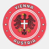 Wenen wapenstilstand, Oostenrijk Ronde Sticker (Voorkant)