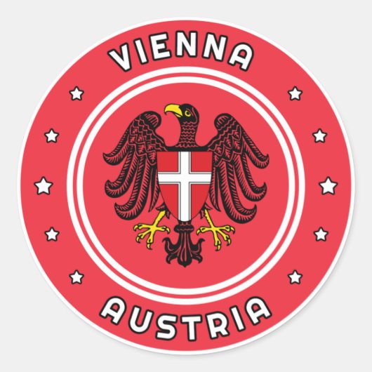 Wenen wapenstilstand, Oostenrijk Ronde Sticker (Voorkant)