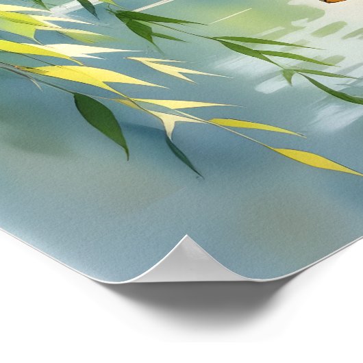 Wenende Wilg, Windklokken en Meer Poster (Hoek)