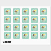 Wener Vingers Biscuit Kerst Vierkante Sticker (Vel)