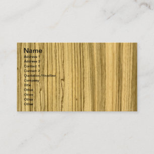 Wenge en Zebrano Veneer Wolf Visitekaartje