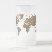 Wenge Wereldkaart Matglas Bierpul (Center)