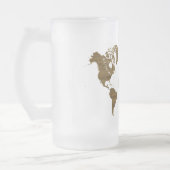 Wenge Wereldkaart Matglas Bierpul (Links)