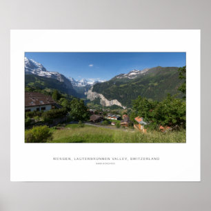 Wengen, Lauterbrunnen, Zwitserland - Wall Print