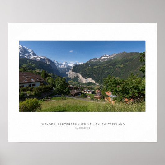 Wengen, Lauterbrunnen, Zwitserland - Wall Print (Voorkant)