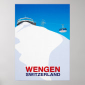 Wengen Ski Resort Zwitserland Poster (Voorkant)