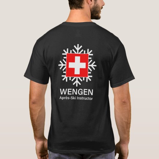 Wengen Swiss Apres-Ski Instructor T-shirt (Achterkant)