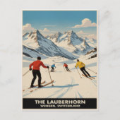 Wengen, Switzerland: 1960s Vintage Travel Briefkaart (Voorkant)