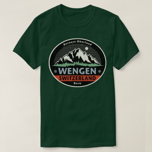 Wengen Zwitserland 2 T-shirt (Design voorkant)