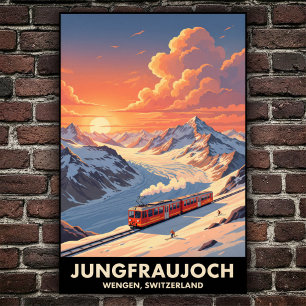 Wengen, Zwitserland: Reisposter uit de jaren 60 Poster