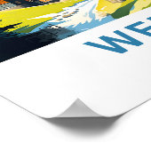 Wengen Zwitserland Reisprint Poster (Hoek)