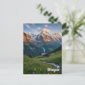 Wengen Zwitserland Reizen Briefkaart (Staand voorkant)