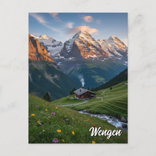 Wengen Zwitserland Reizen Briefkaart (Voorkant)