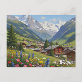 Wengen Zwitserland Reizen Briefkaart