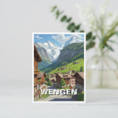 Wengen Zwitserland Reizen Briefkaart (Staand voorkant)