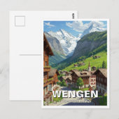 Wengen Zwitserland Reizen Briefkaart (Voorkant / Achterkant)