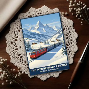Wengen, Zwitserland: Reizen in de jaren 60 Briefkaart
