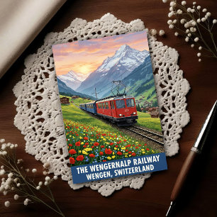 Wengen, Zwitserland: Reizen in de jaren 60 Briefkaart