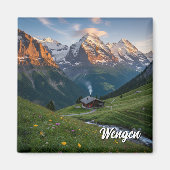 Wengen Zwitserland Reizen Magneet (Voorkant)