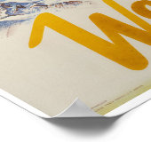 Wengen, Zwitserland, Ski Poster (Hoek)