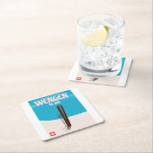 Wengen, Zwitserland, Ski Poster Kartonnen Onderzetters (Insitu)