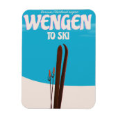 Wengen, Zwitserland, ski-poster Magneet (Verticaal)