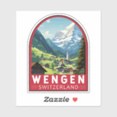 Wengen Zwitserland Travel Art Vintage Sticker (Vel)