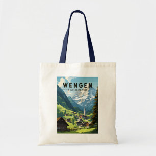 Wengen Zwitserland Travel Art Vintage Tote Bag