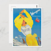 Wengen Zwitserland vintage Briefkaart (Voorkant / Achterkant)