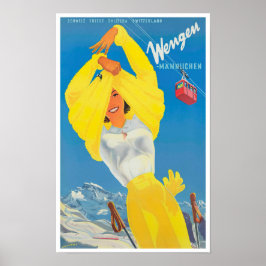 Wengen Zwitserland vintage Poster