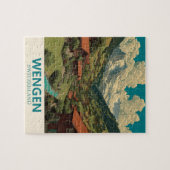 Wengen Zwitserland Vintage Travel Legpuzzel (Horizontaal)
