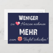 Weniger zu Herzen - mehr zum Teufel! Briefkaart (Voorkant / Achterkant)