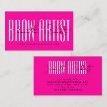 Wenkbrauw artiest moderne typografie script neon r