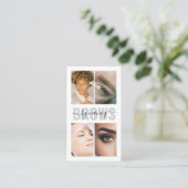 Wenkbrauw Kunstenaar Kalligrafie Script Fotocollag Visitekaartje (Staand voorkant)