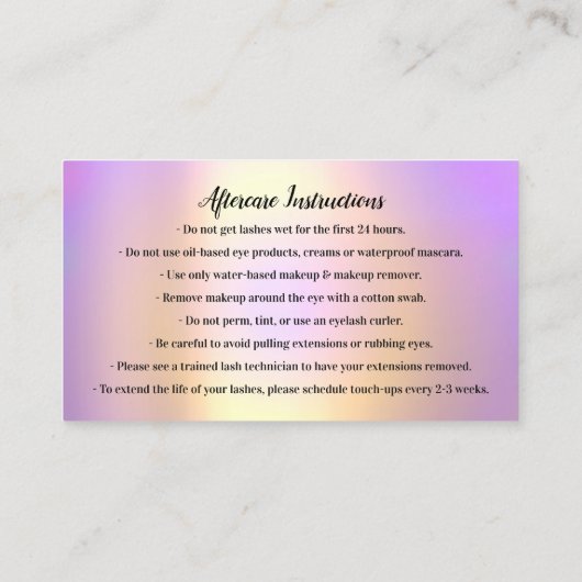 Wenkbrauw Micorblade Logo Nazorg Logo Crown Gold Visitekaartje (Achterkant)