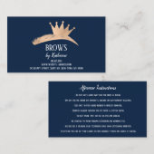 Wenkbrauw Micorblading Aftercare Navy Roos Visitekaartje (Voorkant / Achterkant)